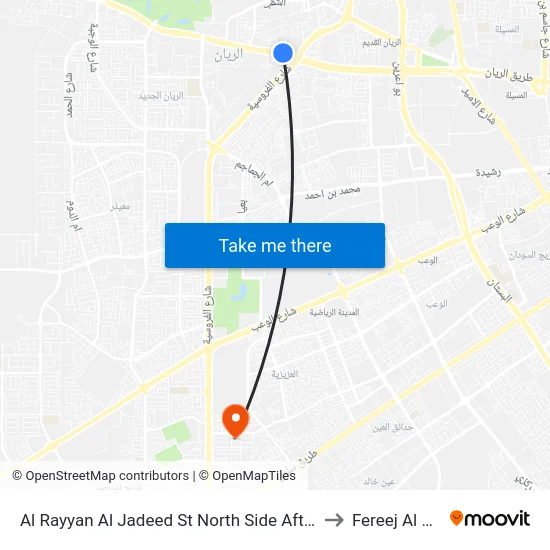 Al Rayyan Al Jadeed St North Side After Furousiya to Fereej Al Murra map