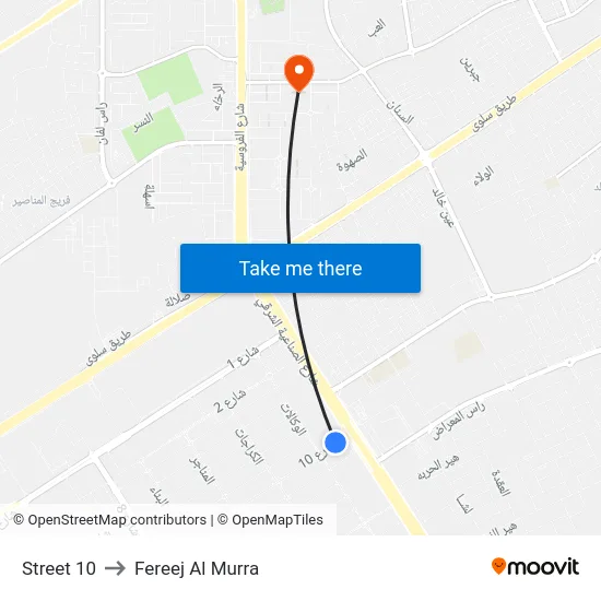 Street 10 to Fereej Al Murra map