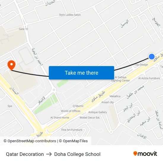 Qatar Decoration to Doha College School map