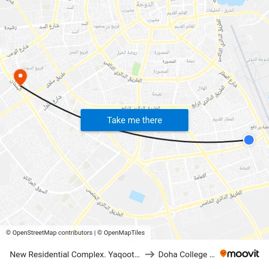New Residential Complex. Yaqoot Al Hamawi 2 to Doha College School map