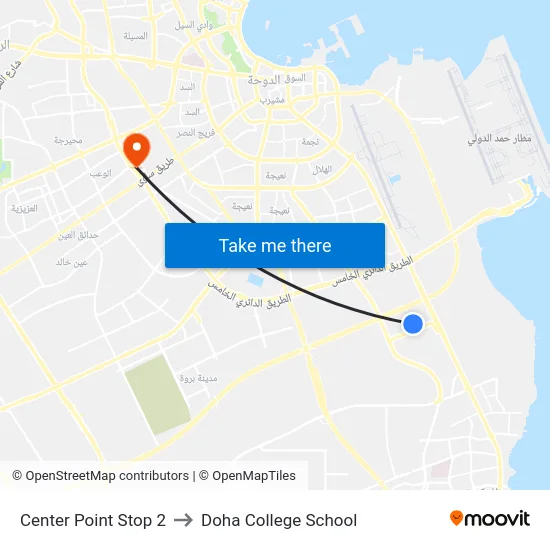 Center Point Stop 2 to Doha College School map