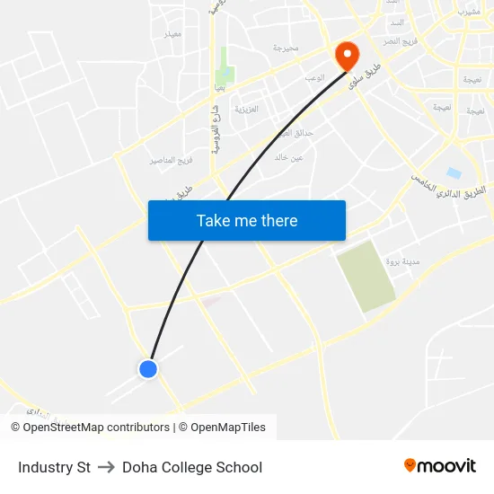 Industry St to Doha College School map