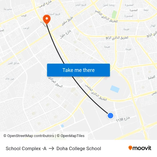 School Complex -A to Doha College School map