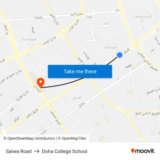 Salwa Road to Doha College School map