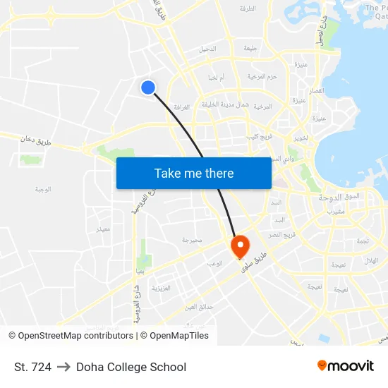 St. 724 to Doha College School map