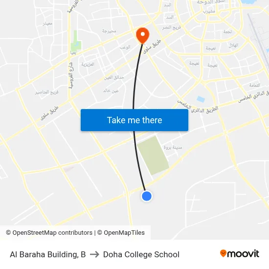 Al Baraha Building, B to Doha College School map