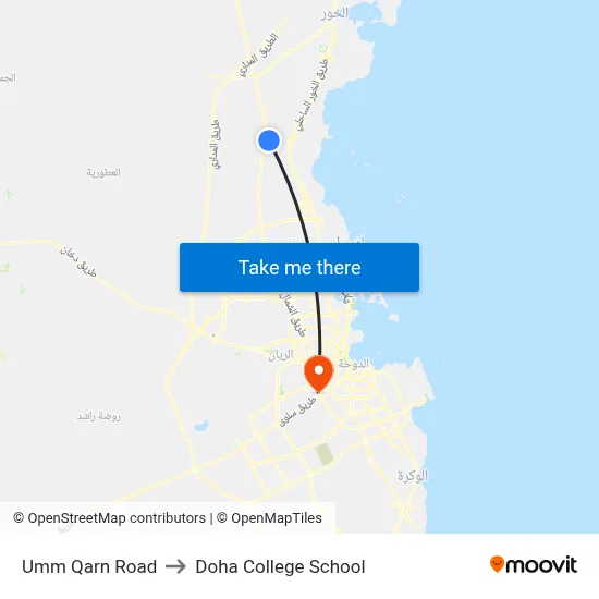 Umm Qarn Road to Doha College School map