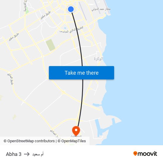 Abha 3 to أم سعيد map