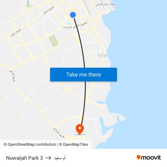 Nuwaijah Park 3 to أم سعيد map