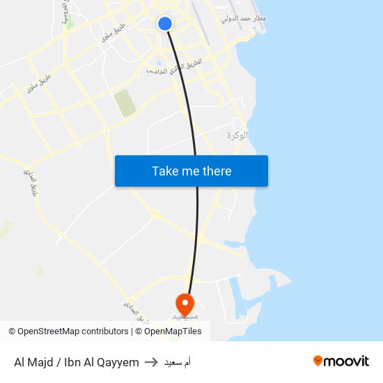 Al Majd / Ibn Al Qayyem to أم سعيد map