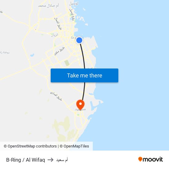 B-Ring / Al Wifaq to أم سعيد map