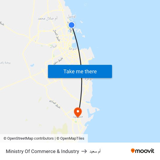 Ministry Of Commerce & Industry to أم سعيد map