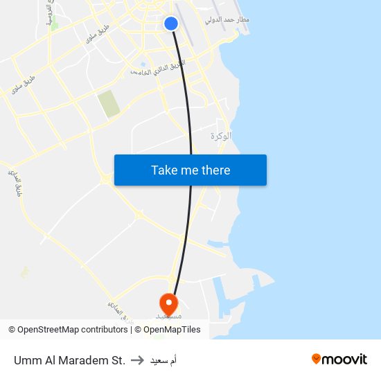 Umm Al Maradem St. to أم سعيد map