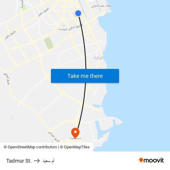 Tadmur St. to أم سعيد map