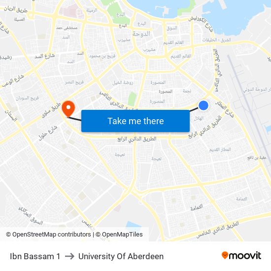 Ibn Bassam 1 to University Of Aberdeen map