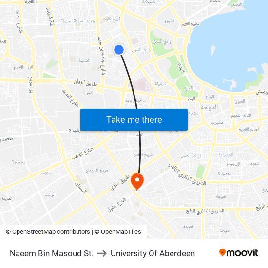 Naeem Bin Masoud St. to University Of Aberdeen map