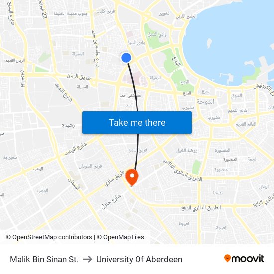 Malik Bin Sinan St. to University Of Aberdeen map