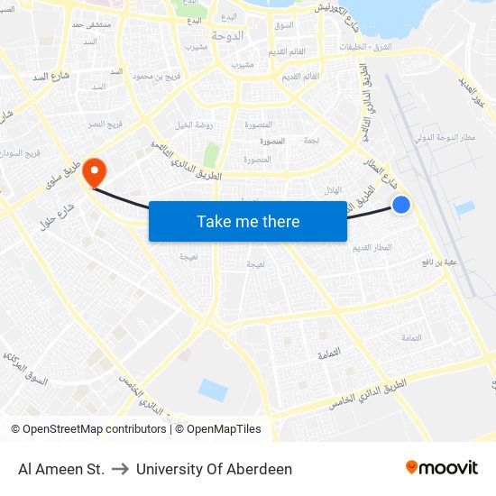 Al Ameen St. to University Of Aberdeen map