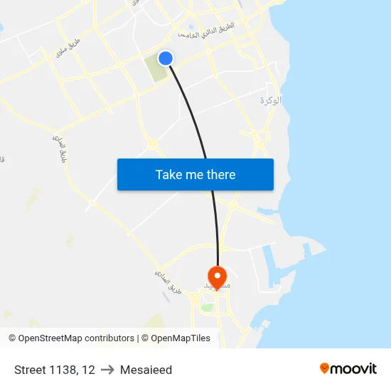 Street 1138, 12 to Mesaieed map