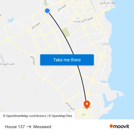 House 137 to Mesaieed map