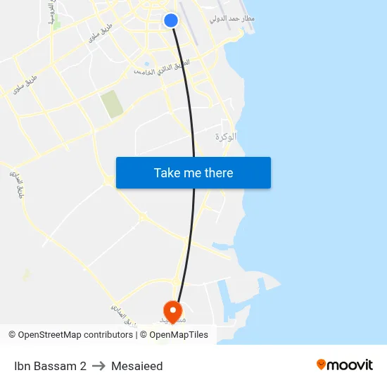 Ibn Bassam 2 to Mesaieed map