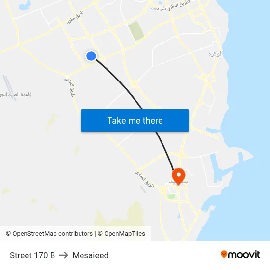 Street 170 B to Mesaieed map