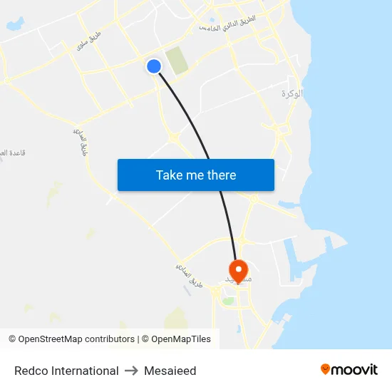 Redco International to Mesaieed map