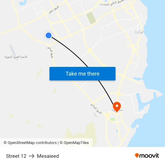Street 12 to Mesaieed map
