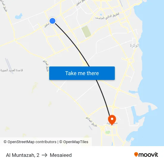 Al Muntazah, 2 to Mesaieed map