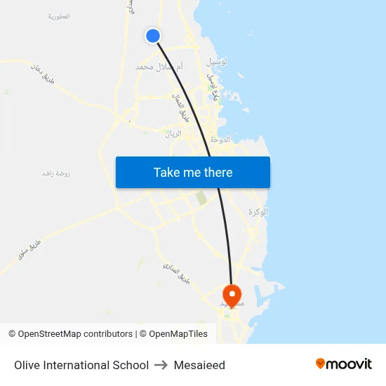Olive International School to Mesaieed map