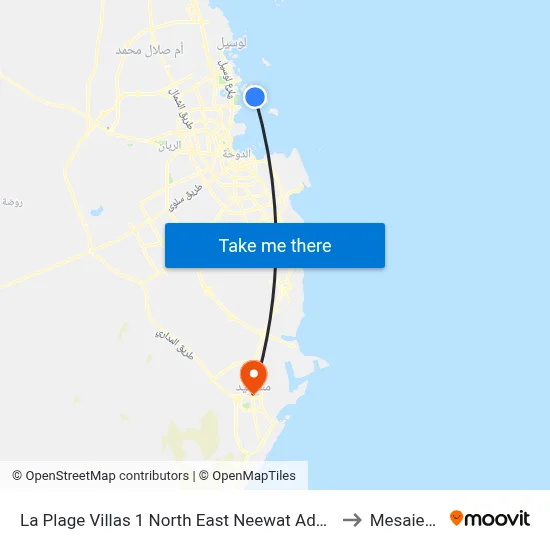 La Plage Villas 1 North East Neewat Adam to Mesaieed map