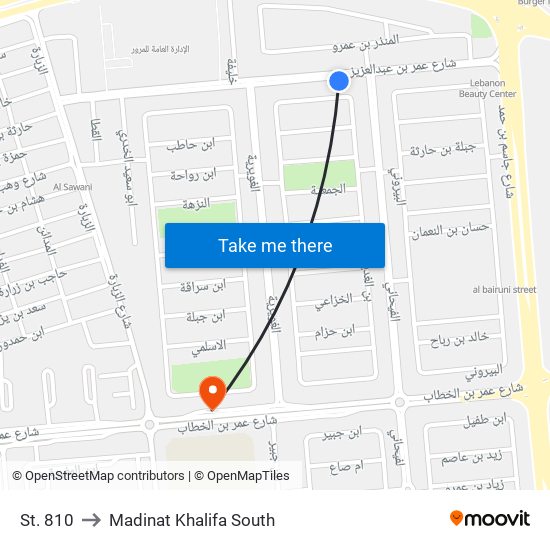 St. 810 to Madinat Khalifa South map