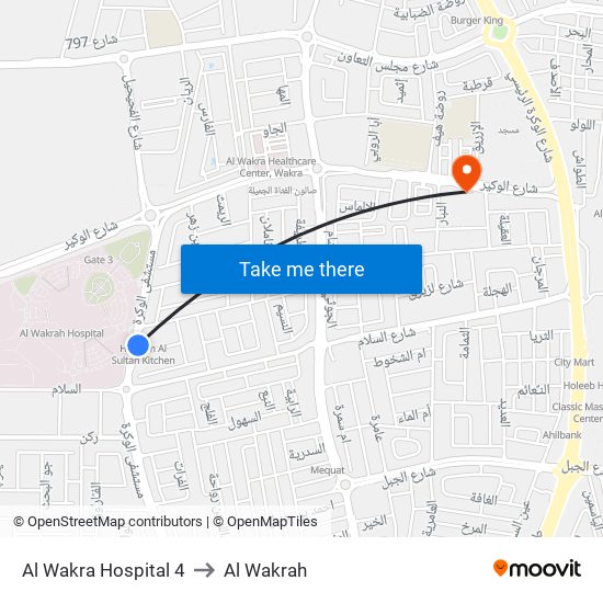 Al Wakra Hospital 4 to Al Wakrah map