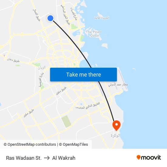 Ras Wadaan St. to Al Wakrah map