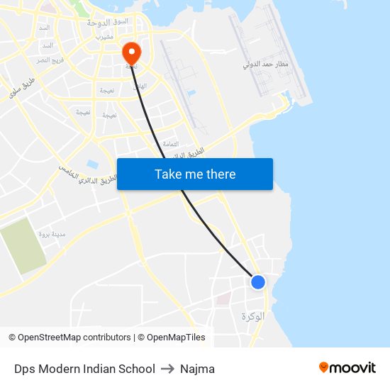 Dps Modern Indian School to Najma map