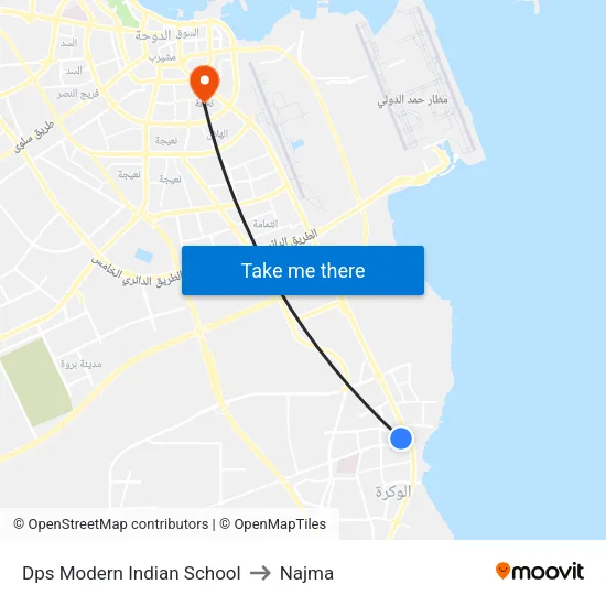 DPS Modern Indian School to Najma map