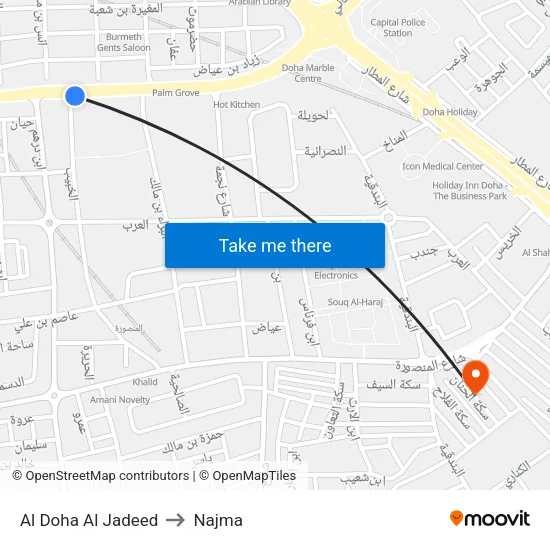 Al Doha Al Jadeed to Najma map