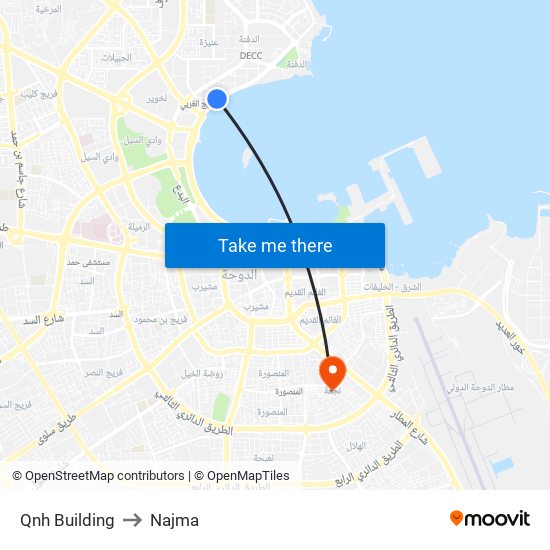 Qnh Building to Najma map