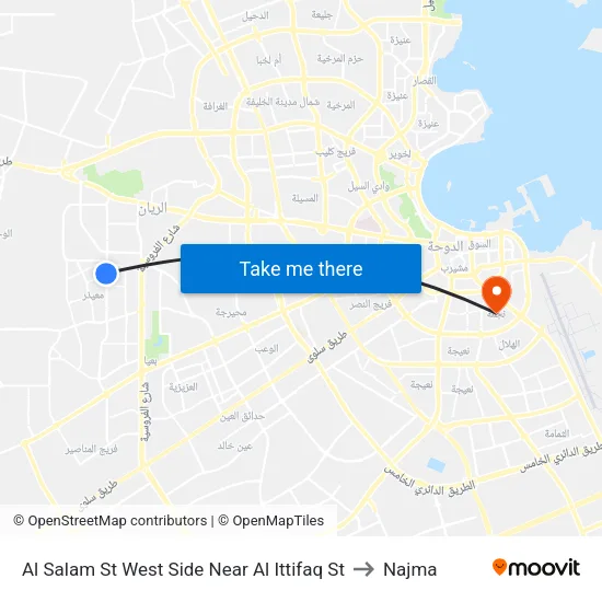 Al Salam St West Side Near Al Ittifaq St to Najma map