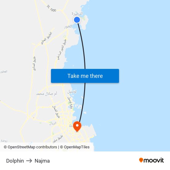 Dolphin to Najma map
