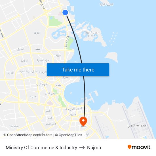 Ministry Of Commerce & Industry to Najma map