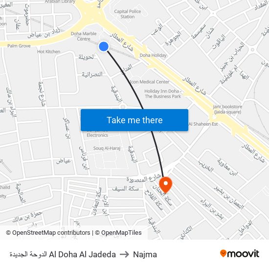 الدوحة الجديدة Al Doha Al Jadeda to Najma map