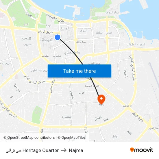 حي تراثي Heritage Quarter to Najma map