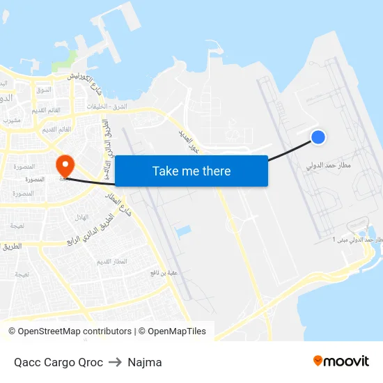 Qacc Cargo Qroc to Najma map
