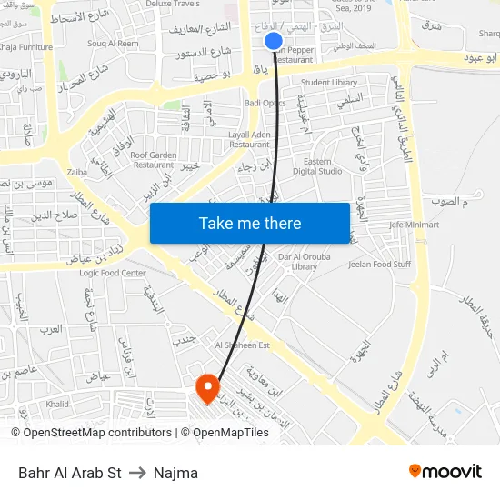 Bahr Al Arab St to Najma map