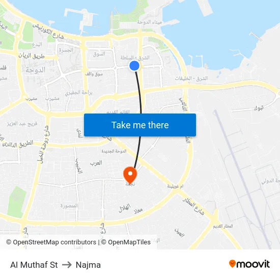 Al Muthaf St to Najma map