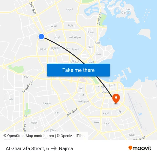 Al Gharrafa Street, 6 to Najma map