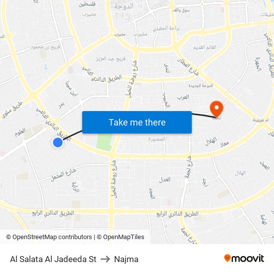 Al Salata Al Jadeeda St to Najma map