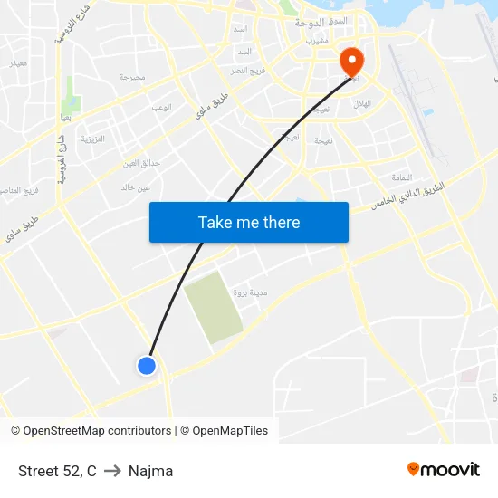 Street 52, C to Najma map