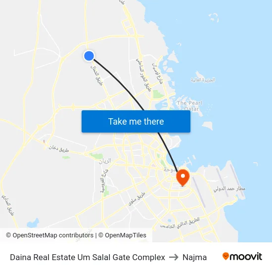 Daina Real Estate Um Salal Gate Complex to Najma map